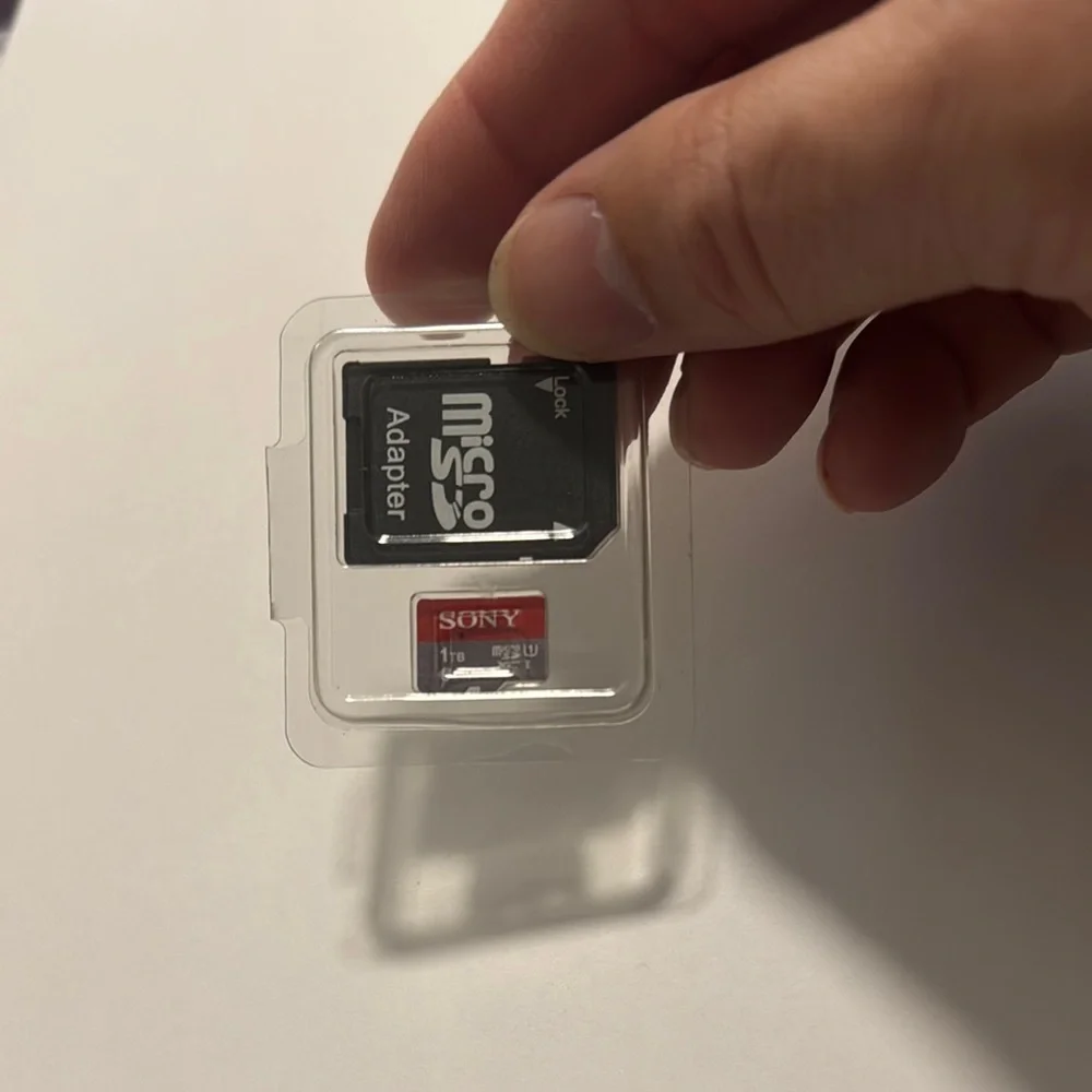 Sony Red and Black MicroSD Card with Adapter